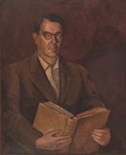 PRANDO, Alberto. Retrato de Ricardo Saenz Hayes; leo s/tela. 89 x 74 cm.