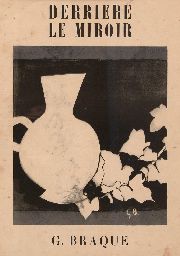 Braque, Bouquet Jaune, litografa color - Derriere Le Miroir 25 - 26, ao 1950. Ejem. completo con otras ilust. Enmarca