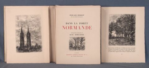 HERRIDT, Eduard: 'DANS LA FORET NORMANDE. Lithographies Originales de RENE DEMEURISSE' Paris.