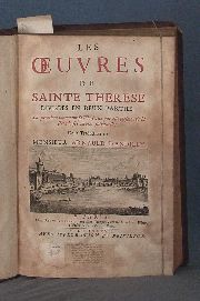 SANTA TERESA de Jess. Deny Thierry, 1687 para la 1 parte y Pierre Le Petit, 1670 para la 2 parte. 2 partes en 1vol.