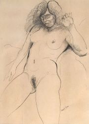 MARTNEZ HOWARD, Desnudo. Tinta, (59 x 85 cm.)