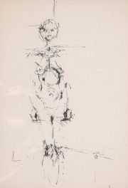GIACOMETTI. Woman Standing, litografa.