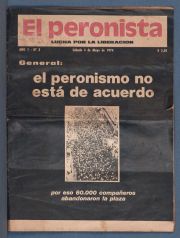 PERIODICO 'EL PERONISTA, lucha por la Liberacin' 4/5/1974