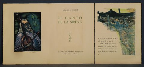 CANE, Miguel. El canto de la sirena, Xilografas de Victor Delhez, SBA, 1966.