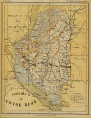 Mapa Provincia de Entre Ros, ao 1889
