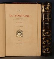 LA FONTAINE; 'FABLES'. Paris, Quantin 1883. Enc.  cuero. 2 Vol.