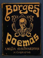 Poemas Borges, con xilografa.