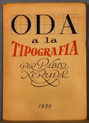 NERUDA, Pablo: 'Oda a la Tipografa'. 1 Vol.