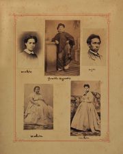Fotografas en 2 cartones. Circa 1880. Gaucho Argentin, Negros, Mulatas y Blancas.