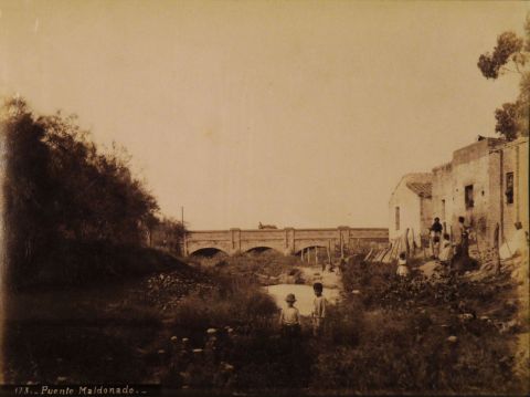 RIMATH, Albminas: Lancha de Bomberos N 143 y Puente Maldonado N 173. circa 1890.