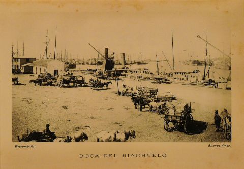 FOTOGRAFIA. Witcomb. Boca del Riachuelo. Fototipia ao 1889. Enmarcada