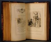 NODIER, Charles. FABLES DE FLORIAN, ilustraciones de Victor Adam.Paris - Ledoux Libraire 1843. Enc.  cuero.