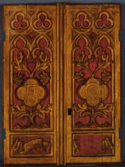Puerta de sagrario Estilo gtico, madera tallada y dorada. avs