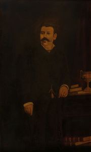 PALERMO, A. Teniente Arturo de Cuevillas y Gorbea. Retrato, leo fdo. 1924
