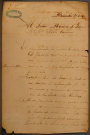 Juzgado de Paz de San Fernando. 1864 carta al Dr. Pablo Crdenas. Col. Juan C. Colombano. Factura de Casa Pardo.