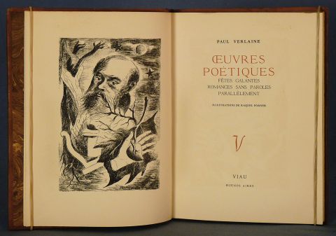 VERLAINE, Paul. Oeuvres Poetiques. Ilust. Raquel Forner. Viau Bs. As.