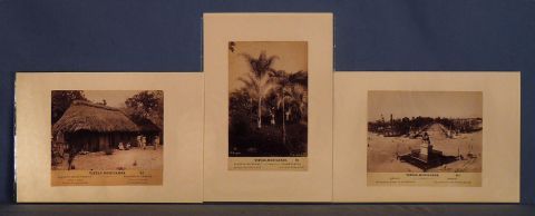 FOTOGRAFIAS. TRES Albminas de Mxico. Fotgrafo: A. Briquet numeradas y con si ttulo: Vistas mexicanas: N*95/97/117 C