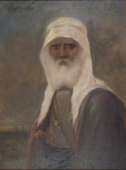 SOBIESKI, Arabe, leo 39 x 29 cm.