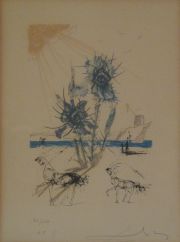 Grabado de Dali numerado 73/150 Mide: 21,5 x 15,3 cm.,