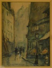 Roualt , Georges (1904-2002) 'Calle de Paris', acuarela. Fda. Georges Roualt. - 14-