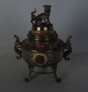 Vaso chino bronce cloisonne