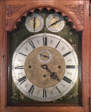 Reloj de Pie de roble. Maple, London, pndulo, llave, pesas. Desperfectos. -117-