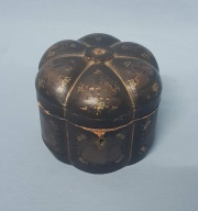 Caja tapa globular oriental, laqueada -19- Tea Caddy