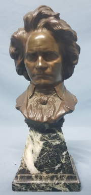 Beethoven, busto de bronce, fdo, Medweski -32-