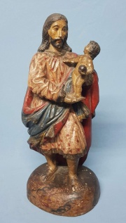 San Jos y el Nio, talla Quitea policromada -435-