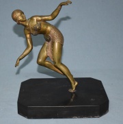 Bailarina, escultura Art Deco, base de mrmol. -501-