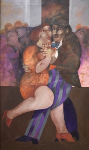 Monzani 'La Papusa', leo sobre tela 100 x 60 cm. (Tango)