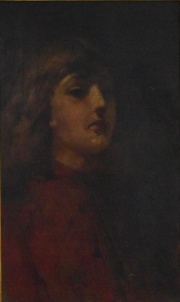Barberis 1904. 'Retrato de Adolescente', leo