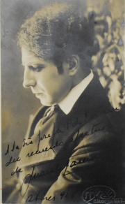 BIXIO, fotografa del tenor espaol Juan de CASENAVE, con firma y dedicatoria olgrafa. Ao 1925