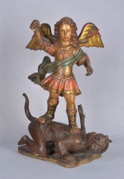 Arcangel San Miguel, pisando el demonio -435-