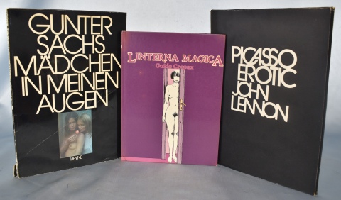 Carpetas: Picasso Erotic John Lennon, con Gunter Sachs y Linterna Mágica. 3 Piezas.