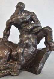 Centauro, escultura de bronce de Troiano Troiani. Alto: 36 cm. Frente: 40 cm.