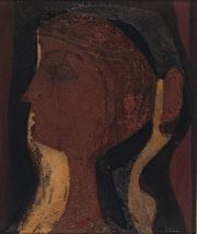 Mazza, cabeza de mujer, 29 x 24,5 cm.