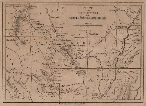 Mapa Confederation Argentine, Año 1863
