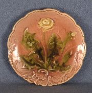 Platos cerámica francesa con flores, dos casc., 17,5 cm.