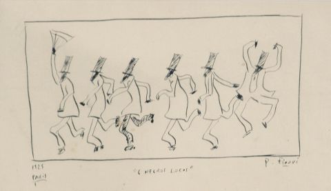 Figari, P., 8 dibujos a la tinta, Con peritajes.