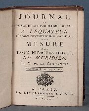 LA CONDAMINE (Charles Marie de). Journal du voyage fait par ordre du Roi á l´Equateur, 1751, 2 obras en 1 volumen (26)