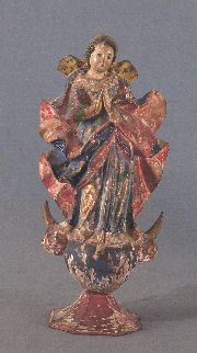 Virgen, talla en madera policromada