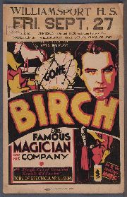 Mago Birch, dos afiches originales de los anos 30
