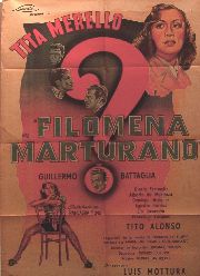 Afiche de la pelicula Filomena Marturano con Tita Merello y Guillermo Battaglia