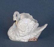 Centros de ceramica en forma de cisnes (#)