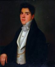 Retrato masculino, óleo siglo XIX