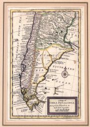 MOLL, Herman. 'A MAP OF CHILI, PATAGONIA, LA PLATA  AND YE SOUTH PART OF BRASIL