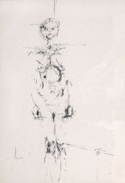 GIACOMETTI, Alberto 'Woman Standing', litografía, información al dorso, 37 x 25 cm.