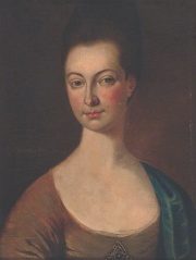 Retrato de mujer, óleo sobre tela, Escuela Irlandesa, siglo XVIII