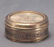 Caja antigua circular plata francesa